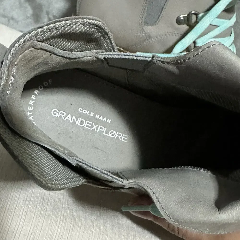 Cole Haan‎ Explore Womens Waterproof Wedge Boots Sz 8B Gray Outdoors Hiking Shoe